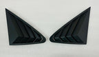 Black Virtus Side Window Louvers,Light Weight Rear Window Shutter ABS Plastic for Car Side Window Louver, Rear Window Shutter Scrape Resistant 2 Pieces