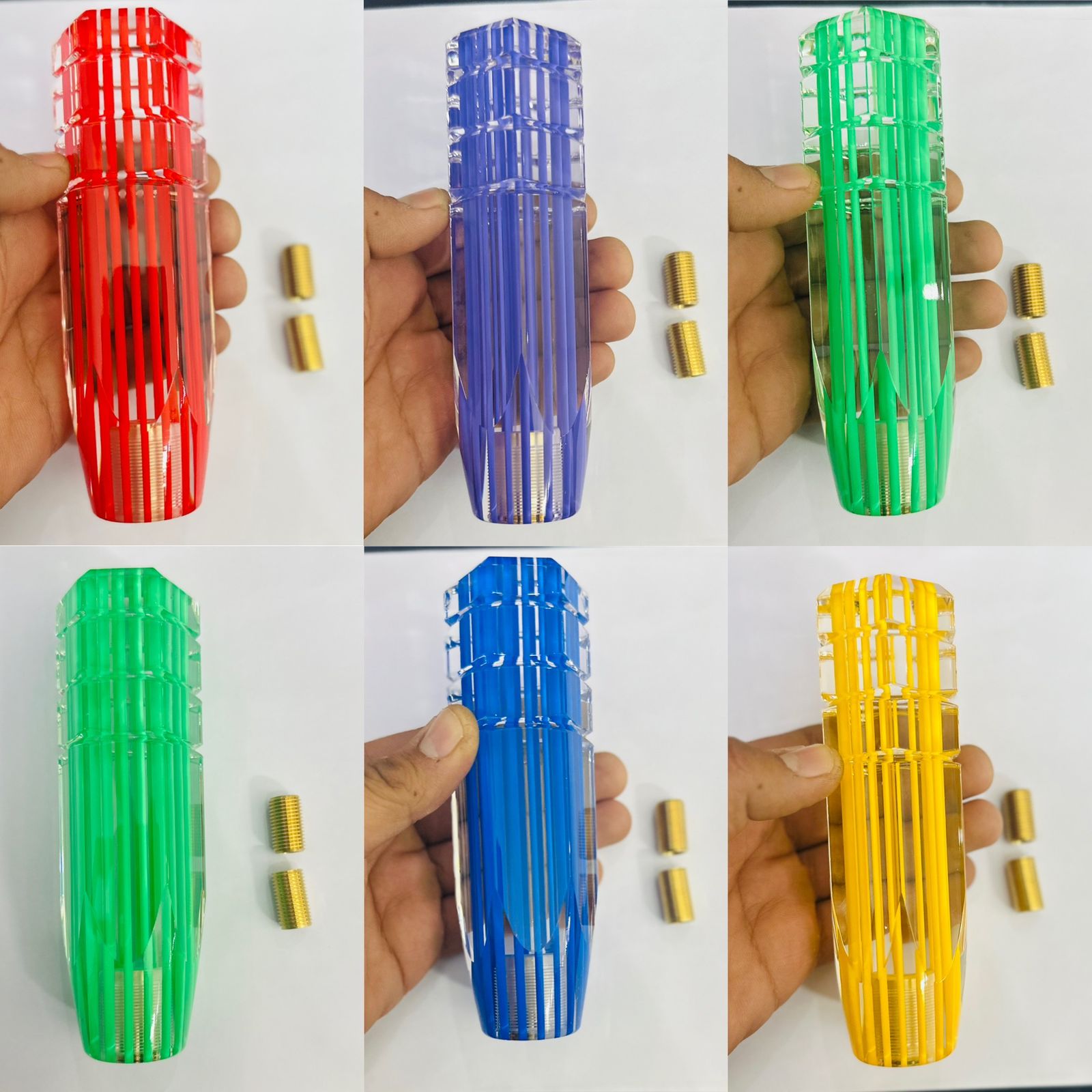 15cm Lining Bubble Gear Shift Knob Stick Shifter Crystal Acrylic Car Shift Knobs Gear Stick Novelty Shifter Knobb Gradient Cool Shiift Head Universal Adjustable Gear Knob for Car Decoration