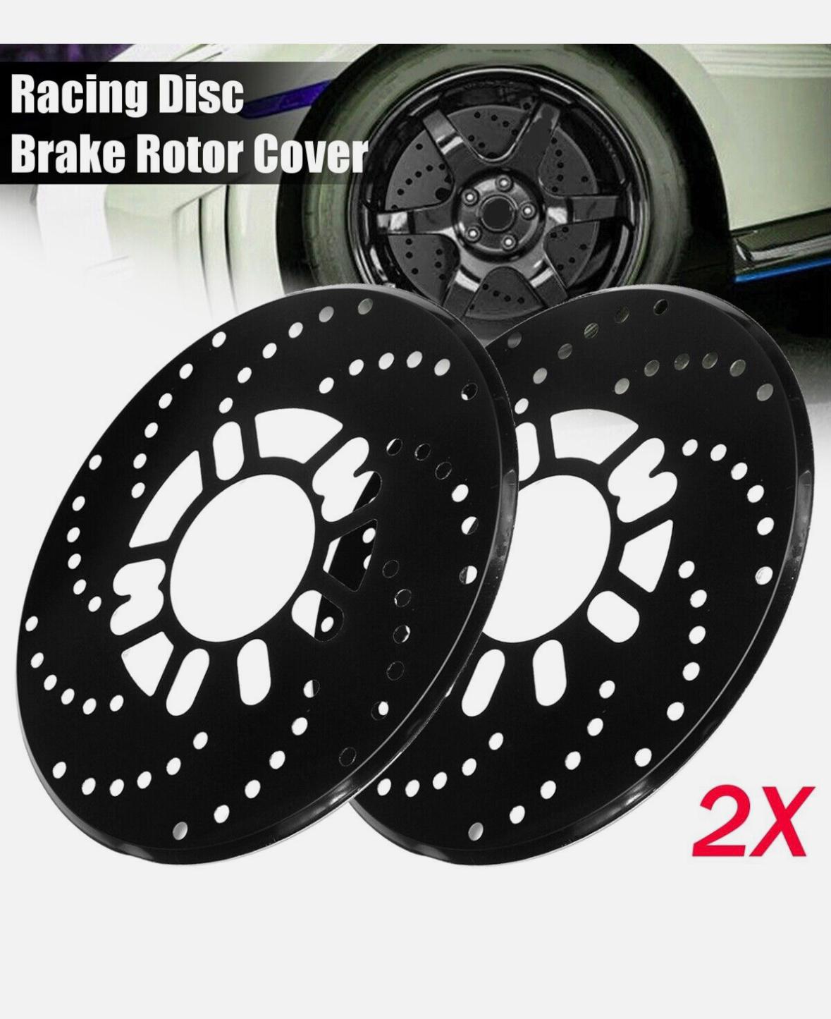 BLACK DISC PLATE ALLOY Disc Brake Cover Car Retrofit Protector Adapter Aluminum Auto Car Wheel Decorative Brakes