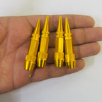 Long Impale Spiked Valve Caps Stem,Air Caps Aluminum Alloy Cool Tire Valve Caps for Cars,SUVs Trucks Bicycles and Motorcycles Tyre Valve (4PC GOLD TYRE Valve)