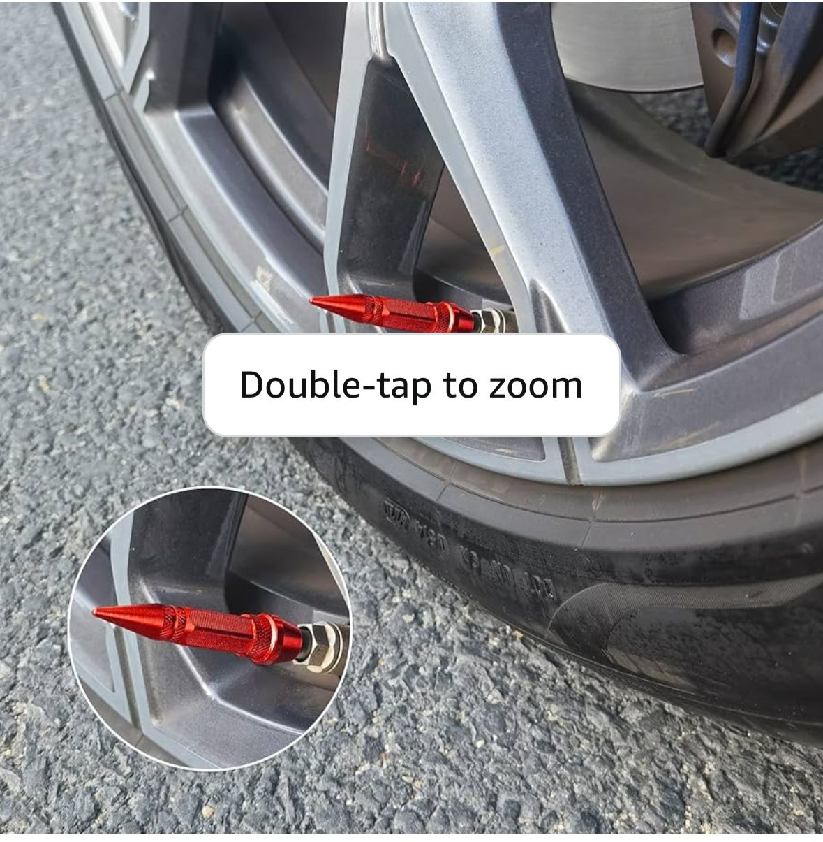Long Impale Spiked Valve Caps Stem,Air Caps Aluminum Alloy Cool Tire Valve Caps for Cars,SUVs Trucks Bicycles and Motorcycles Tyre Valve (4PC RED TYRE Valve)