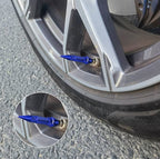 Long Impale Spiked Valve Caps Stem,Air Caps Aluminum Alloy Cool Tire Valve Caps for Cars,SUVs Trucks Bicycles and Motorcycles Tyre Valve (4PC BLUE TYRE Valve)