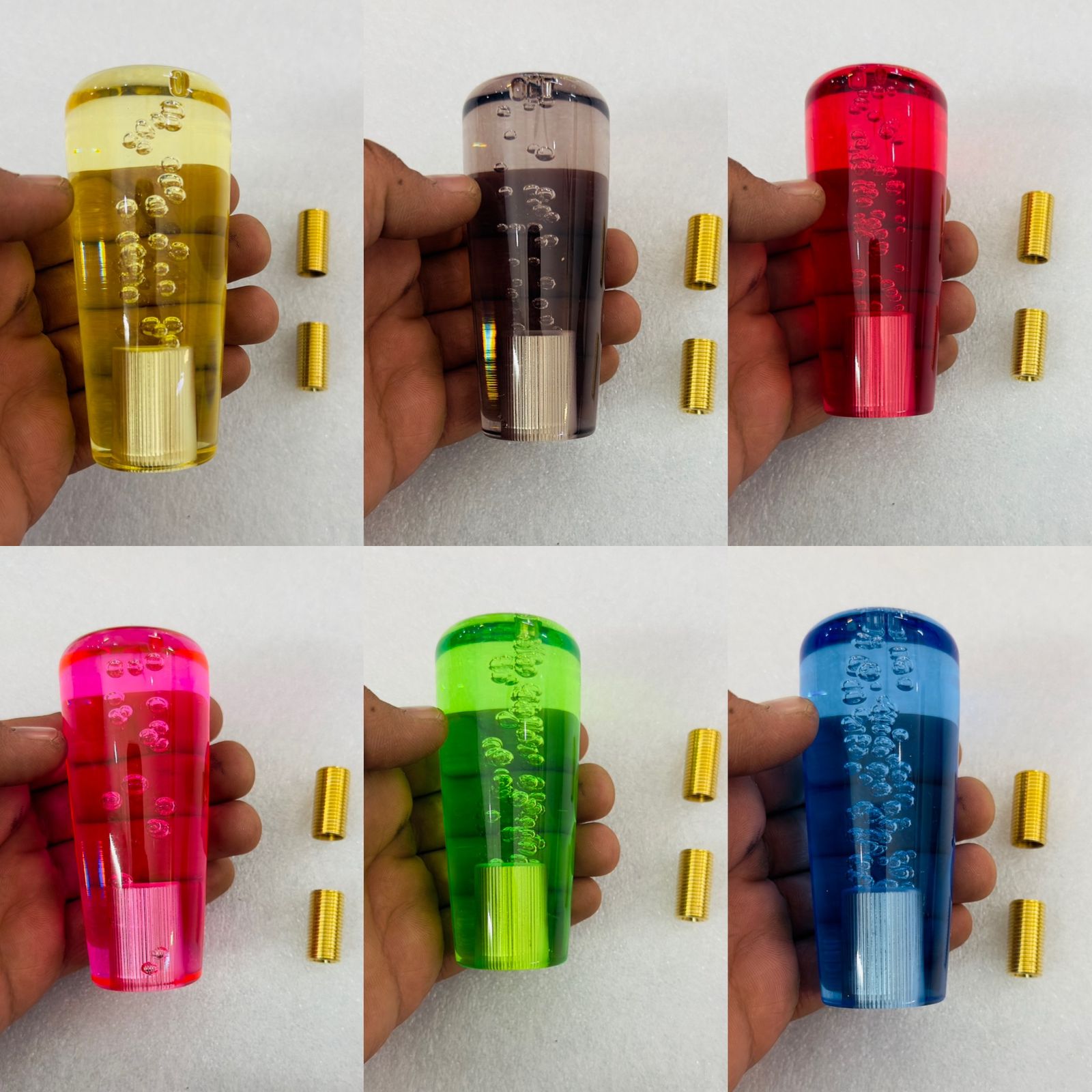 10cm Gel Bubble Gear Shift Knob Crystal Acrylic Car Shift Knob Gear Stick Gradient Cool Shift Head Universal Car Interior Decorative Accessories