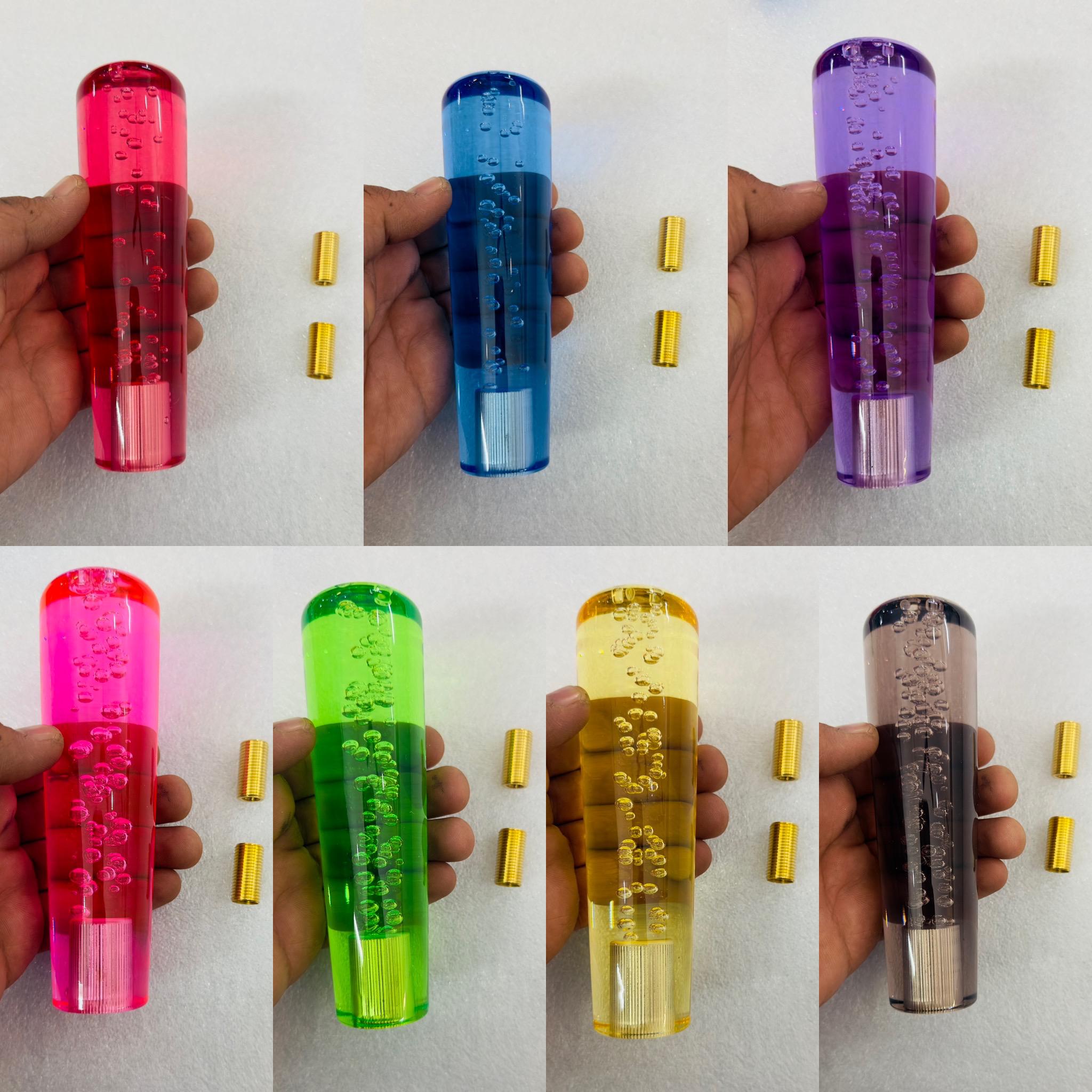 15cm Gel Bubble Gear Shift Knob Crystal Acrylic Car Shift Knob Gear Stick Gradient Cool Shift Head Universal Car Interior Decorative Accessories 1PC.