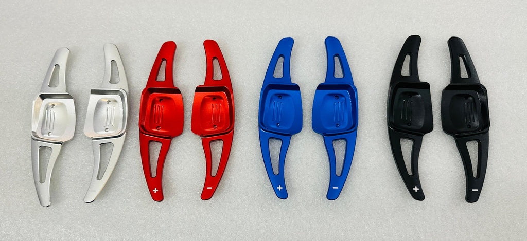 CNC Metal Virtus Paddle Shifter Aluminium Alloy Interior Styling Parts Extensions Compatible with Car VW Virtus Steering Wheel Paddle Shifter Cover.