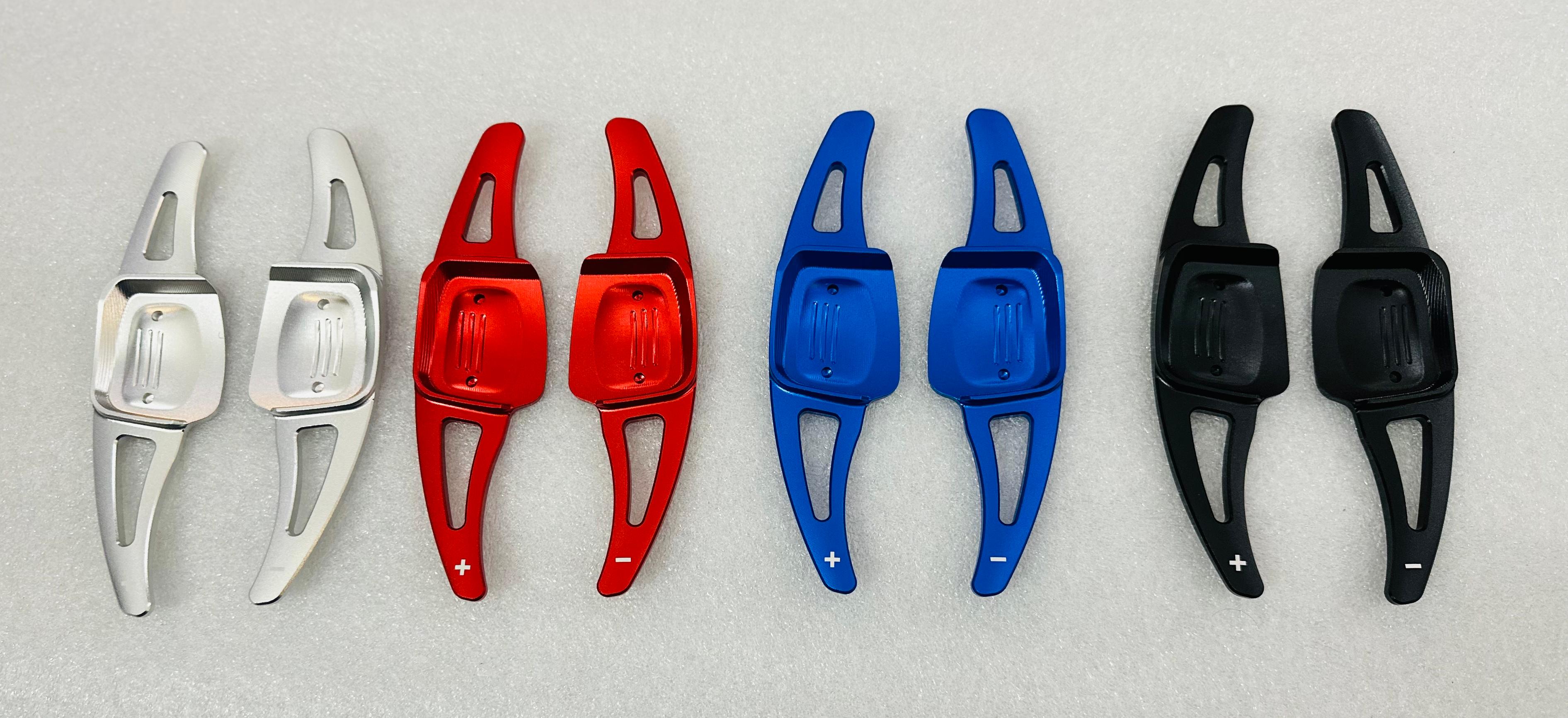 CNC Metal Virtus Paddle Shifter Aluminium Alloy Interior Styling Parts Extensions Compatible with Car VW Virtus Steering Wheel Paddle Shifter Cover.