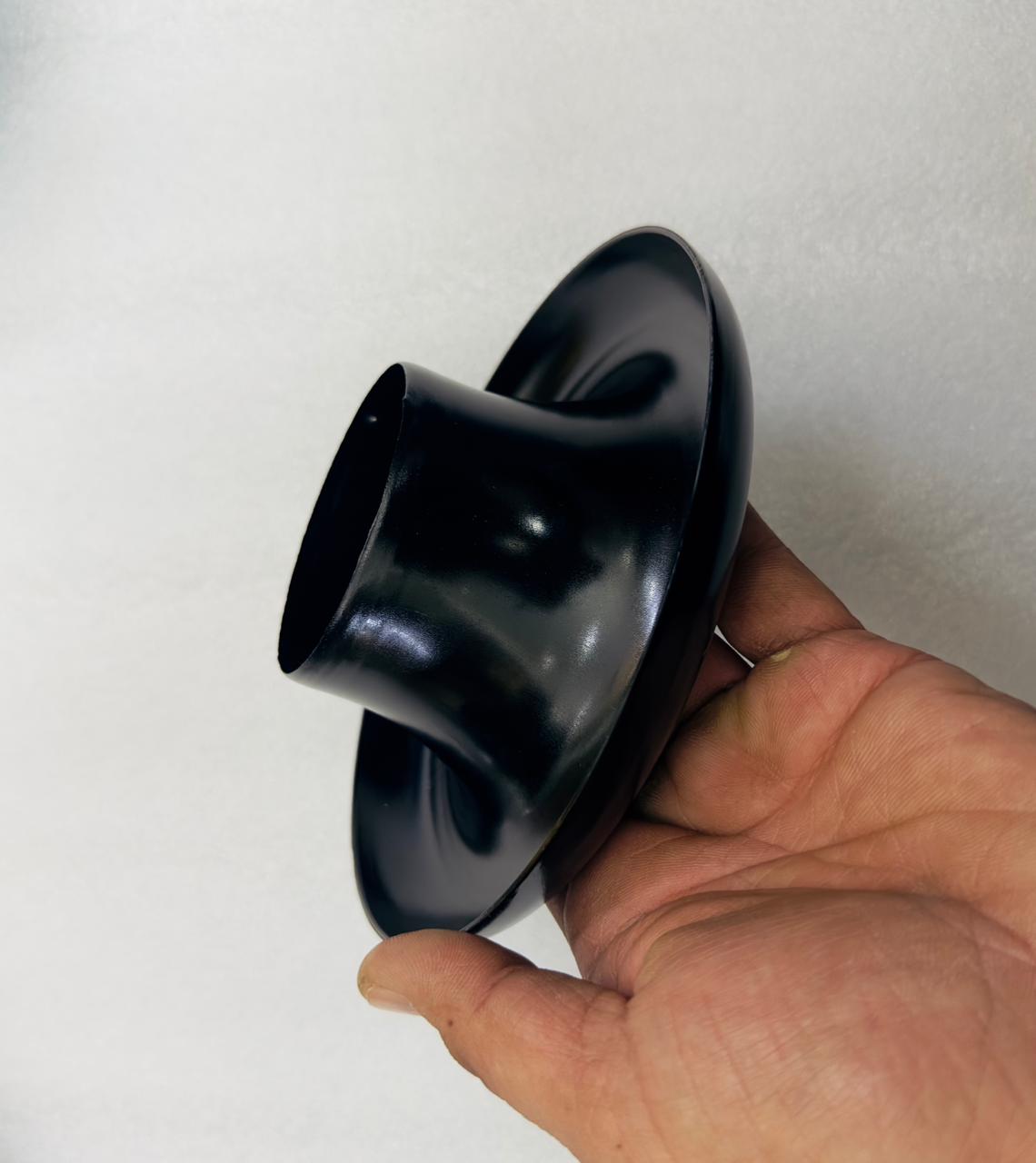 Cold Air Compressor Velocity Stack Turbo Inlet Horn Kit Aluminum Alloy Short Cold Air Engine Intake Speed Flow Turbo Horn Stack (BLACK COLD AIR COMPRESSOR)
