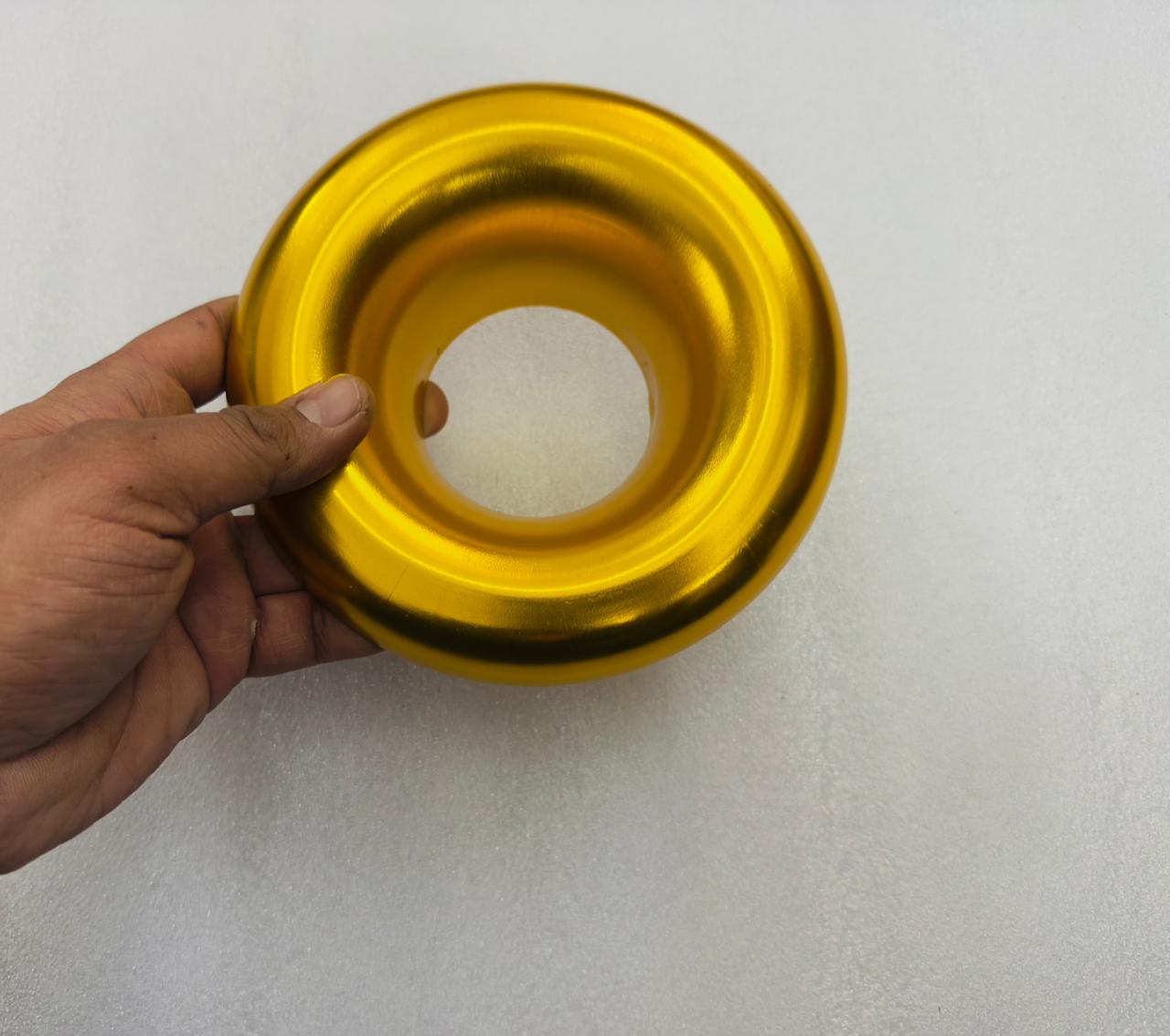 Cold Air Compressor Velocity Stack Turbo Inlet Horn Kit Aluminum Alloy Short Cold Air Engine Intake Speed Flow Turbo Horn Stack (YELLOW COLD AIR COMPRESSOR)