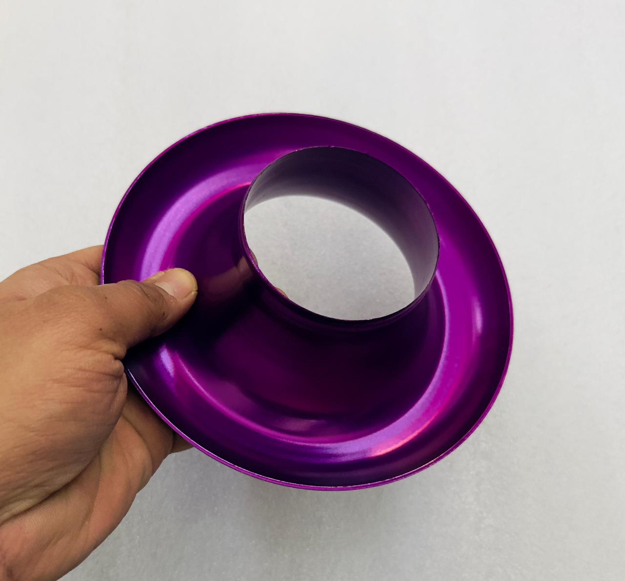 Cold Air Compressor Velocity Stack Turbo Inlet Horn Kit Aluminum Alloy Short Cold Air Engine Intake Speed Flow Turbo Horn Stack (PURPLE COLD AIR COMPRESSOR)