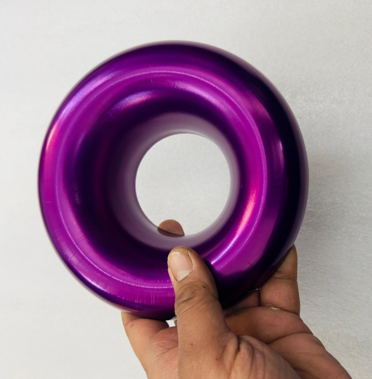 Cold Air Compressor Velocity Stack Turbo Inlet Horn Kit Aluminum Alloy Short Cold Air Engine Intake Speed Flow Turbo Horn Stack (PURPLE COLD AIR COMPRESSOR)