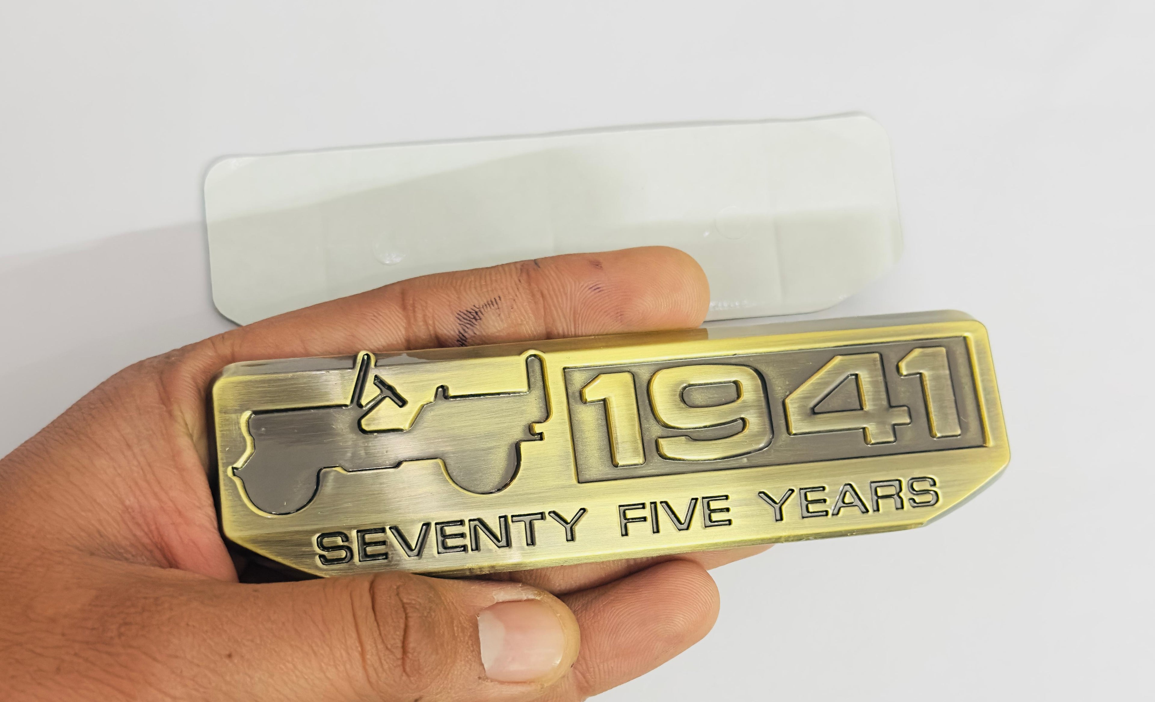 1941 Full Golden Sticker 4x4 Full TIME Metal Logo 15cmx2.5cm Car Metal Emblem 3D Badge Auto Racing Sport Sticker Grand Tourer Decal-1 Piece