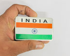 Flag Metal Sticker Big IND Flag (5cmx8cm) 3D Metal Fllag Logo IND Logo Emblem 3D Badge Auto Racing Sport Sticker Decal for Cars & Bikes Attractive Decor