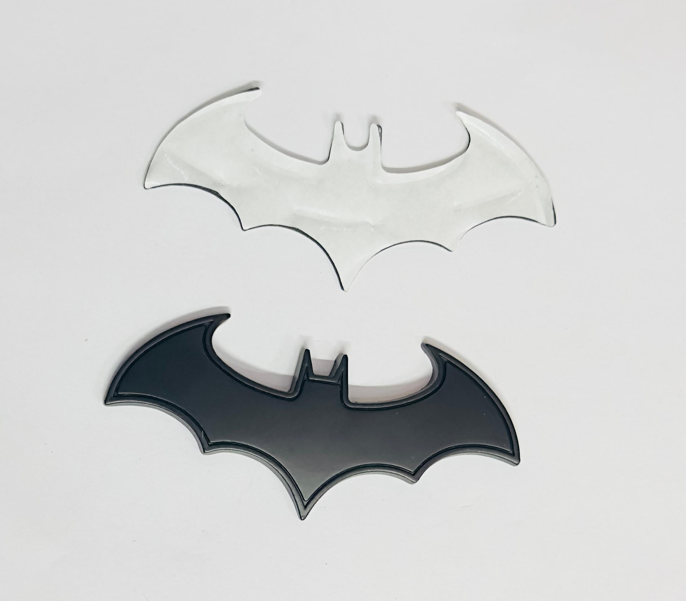 Full Black Batman 3D Badge Emblem for Matte 8cmx4cm Self-Adhesive Non-Rusting Sticker Plated Decal Waterproof Fender Logo Universal Logo-1 Piece