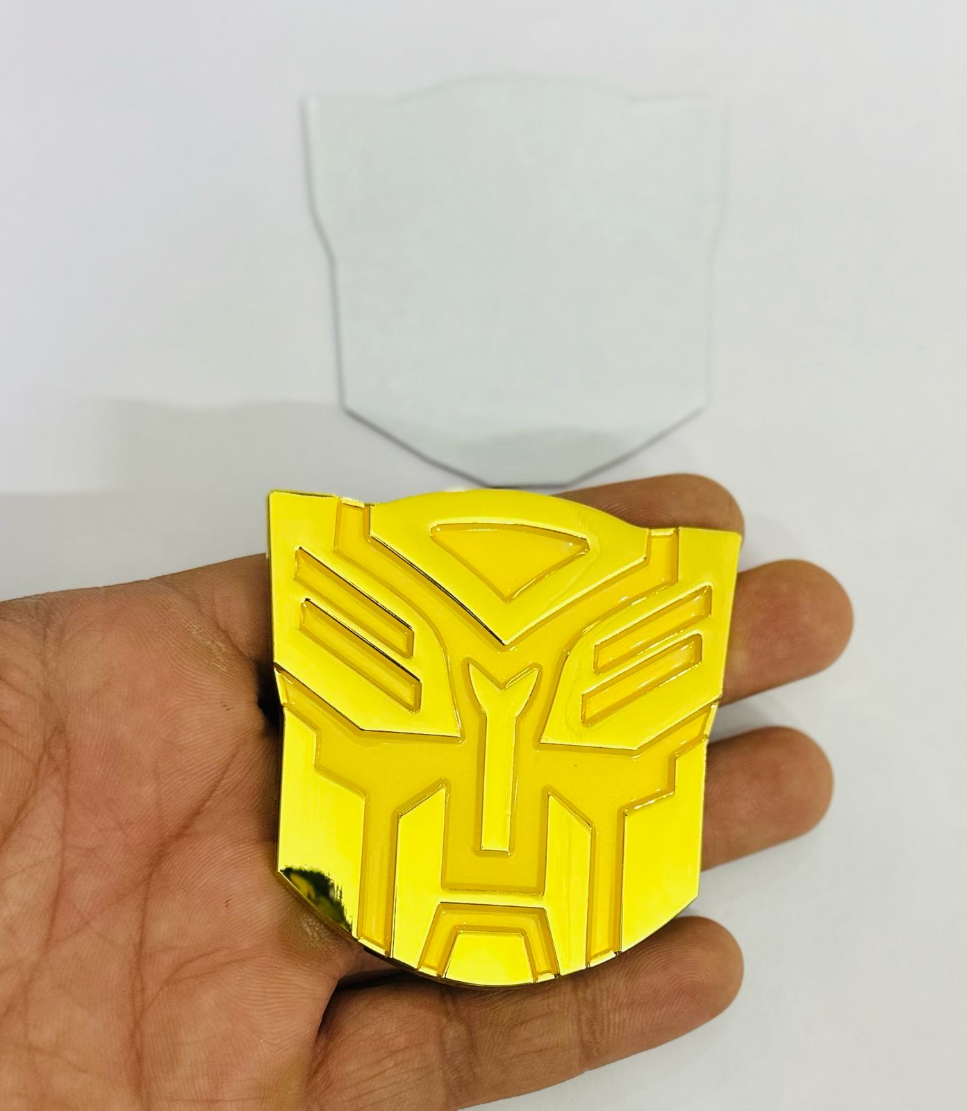 Transformerr Metal Logo 7cmx7cm Marvel Stickers Car Emblem 3D Badge Auto Racing Sport Sticker Grand Tourer Decal-1Piece Metal Logo