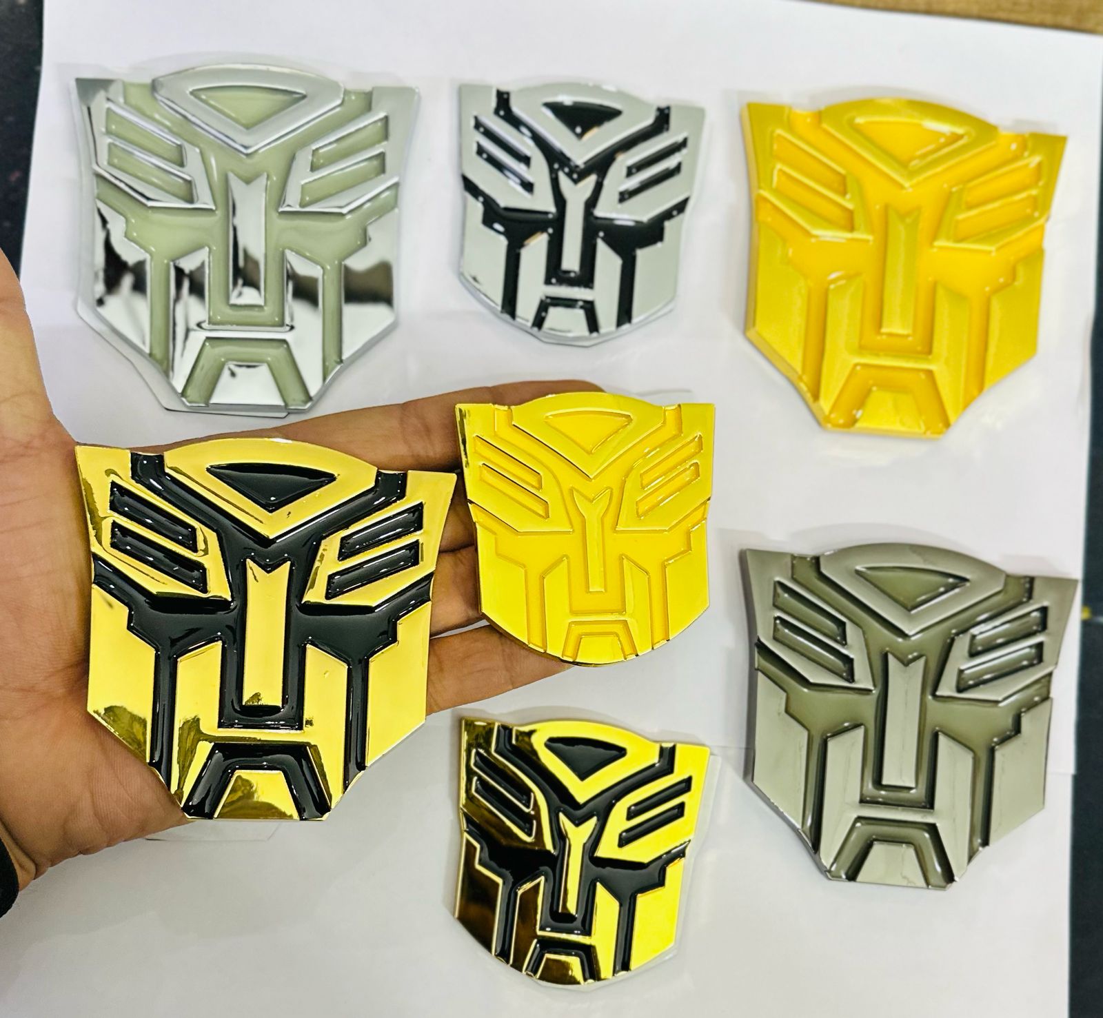 Marvel Stickers Car Emblem 3D Badge Auto Racing Sport Sticker Grand Tourer Decal (TRANSFORMERR Big Metal Sticker)
