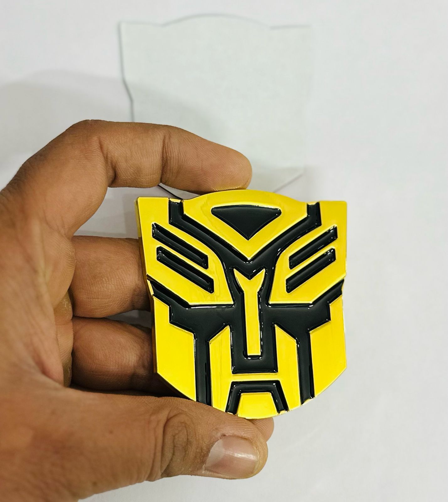 Transformerr Metal Logo 7cmx7cm Marvel Stickers Car Emblem 3D Badge Auto Racing Sport Sticker Grand Tourer Decal-1Piece Metal Logo