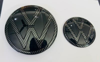 Front End Badge Half Carbon Emblem 3D Badge Auto Racing Sport Sticker for VW Virtus Grand Tourer Decal Logo Attractive Logo