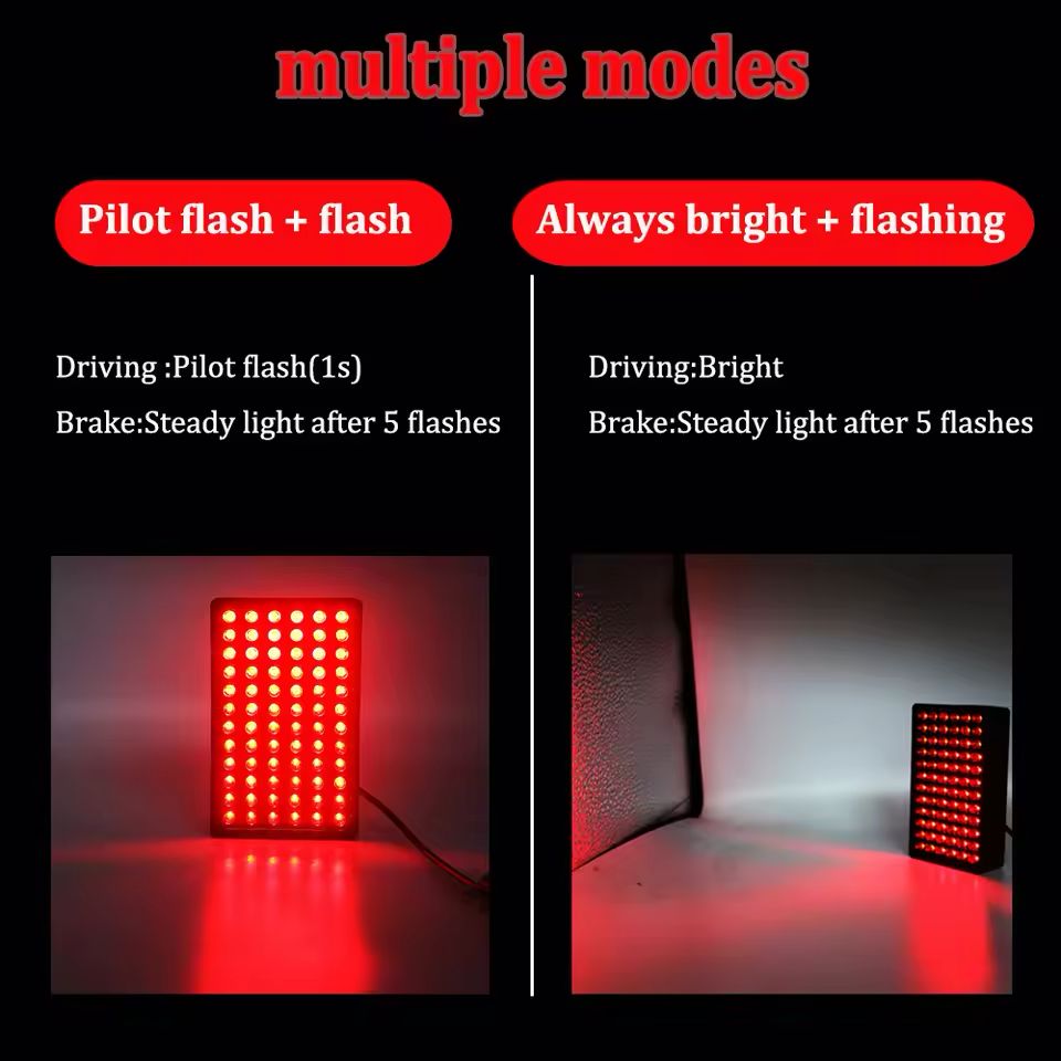 F1 FLASHING TAIL BRAKE LIGHTS F1 Style 12V DRL Stop Safety Lamp Car Motor LED Rear Flashing Tail Fog stop Light (F1 466 72 LED BRAKE LIGHT)