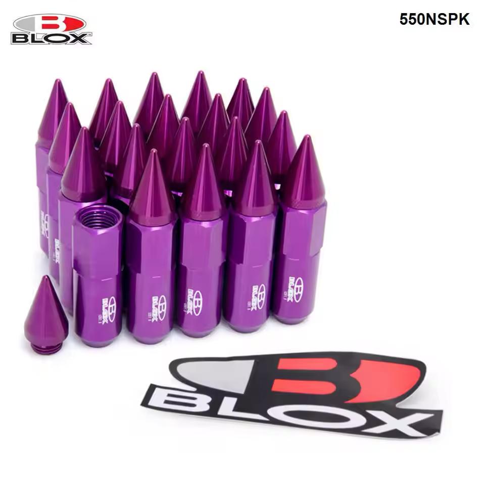 20PC 1.25 LUG NUTS Car Extended Forged Aluminum Tuner BLOX LUG Nuts For Hyundai Kia Honda Scorpio &amp; Mahindra Racing Wheel Lug Nut