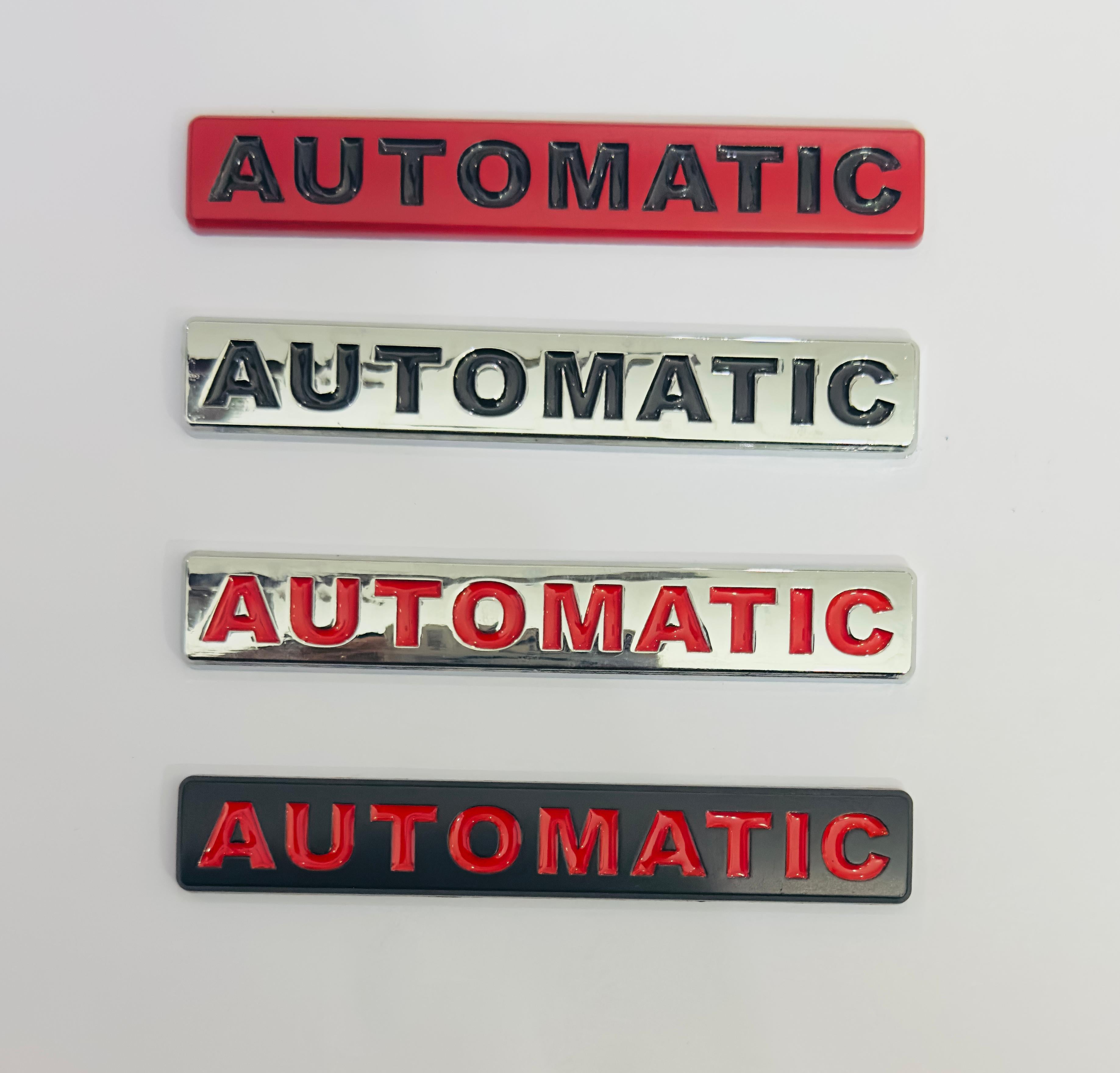 Automatic-3D Sticker (10cmx1.5cm) Car Bike Laptop Automatic Logo Car Emblem 3D Badge Attractive Sticker Auto Racing Sport Logo Grand Tourer Decal.