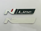 Silver Black N Line Logo Car Bike Metal Logo 11cmx2cm Car Emblem 3D Badge Auto Racing Sport Sticker Grand Tourer Decal 1 Pieces