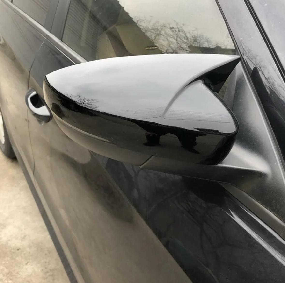 ABS Quality Virtus Batman Side Mirror Cover for VW Black Virtus Mirror Cap 2 PC Rearview Side Mirror Covers Auto Accessories for Car Decoration