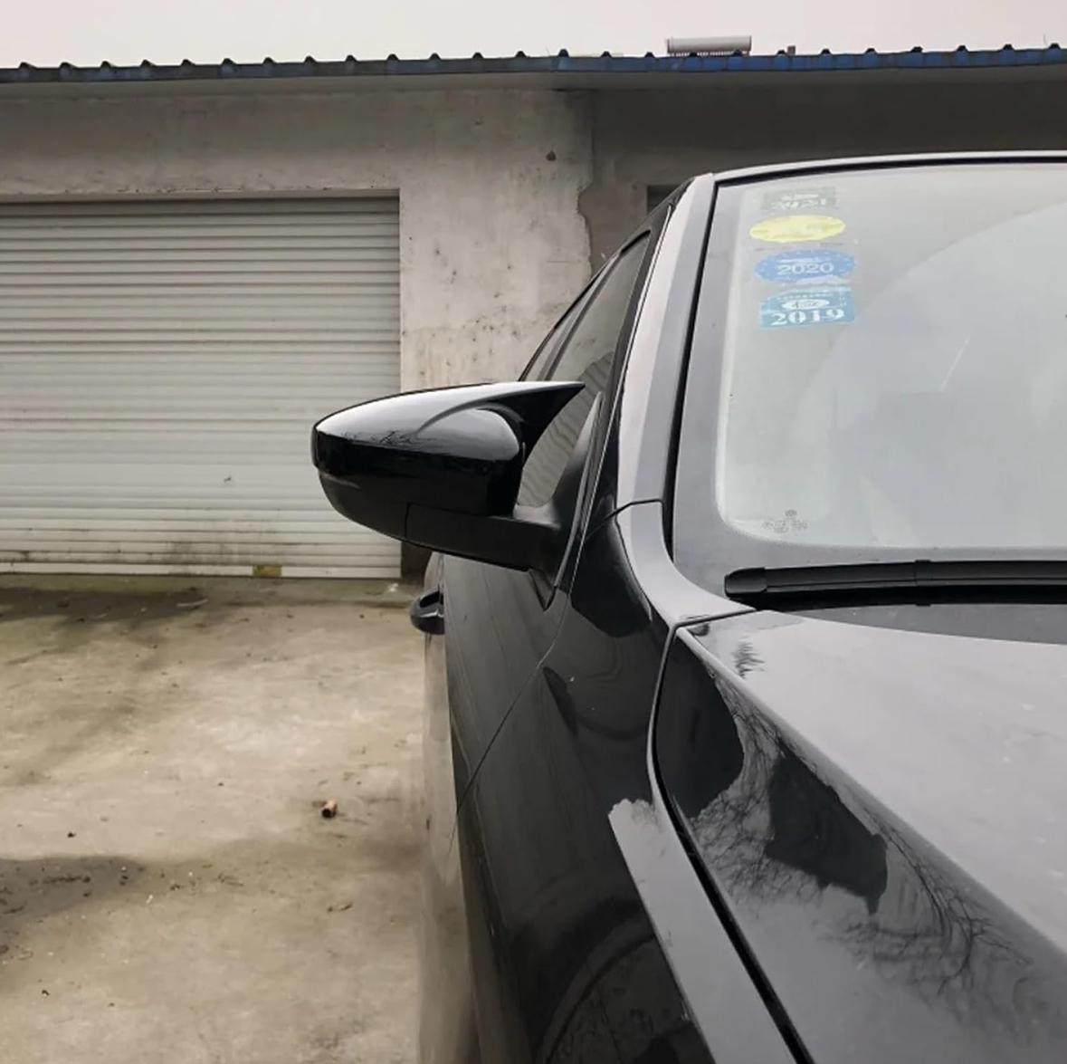 ABS Quality Virtus Batman Side Mirror Cover for VW Black Virtus Mirror Cap 2 PC Rearview Side Mirror Covers Auto Accessories for Car Decoration