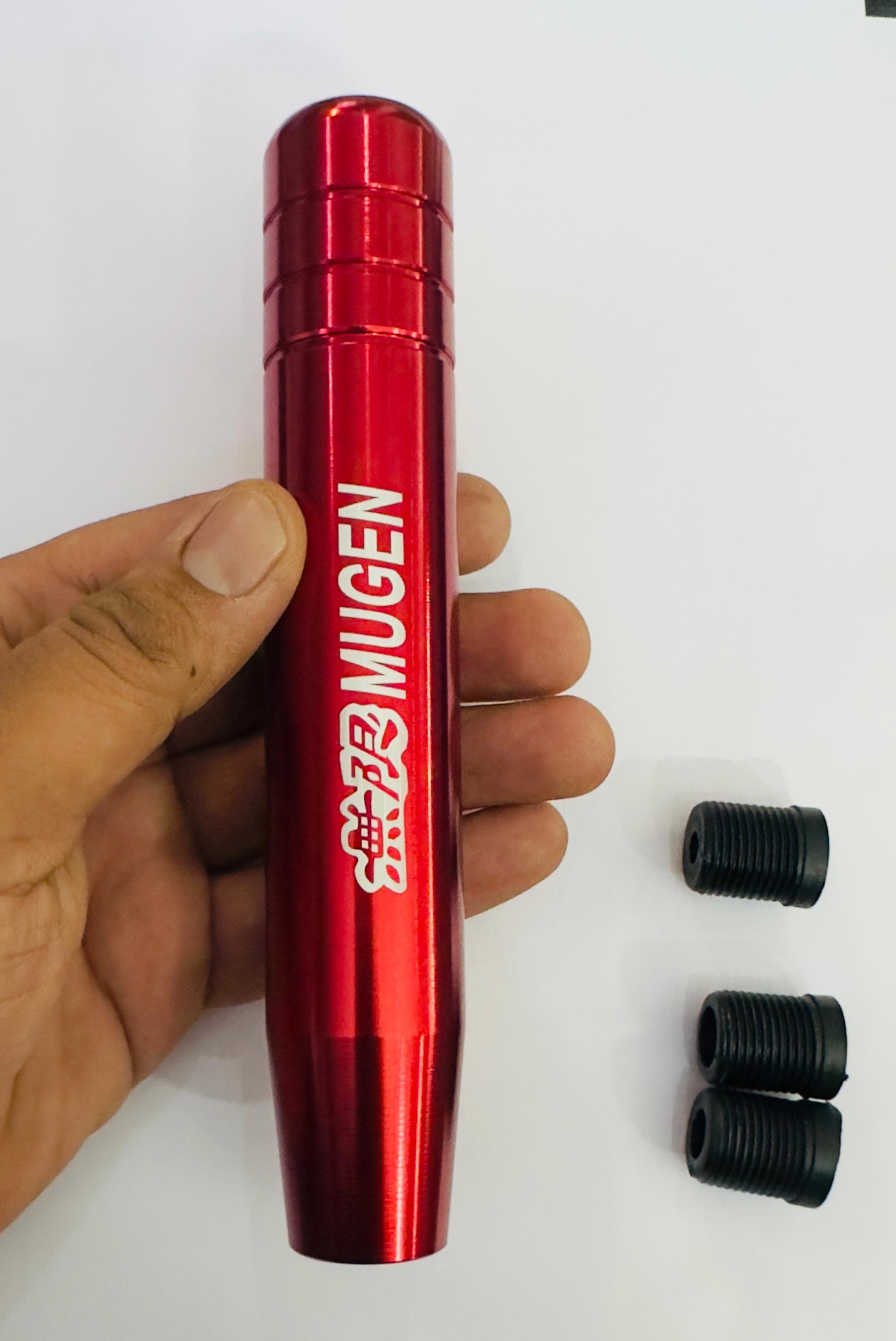Mugen 18CM Universal Mugen Long Racing Car Mugen Shift Knob Manual Transmissive Mugen Gear Shift Knob WID 3 Adapters Universal Decorative Knob