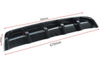 6 Fin Diffuser Rear Bumper Lip 62.5X16X4.5cm car Universal Glossy Black ABS Spoiler 6 Wing Car Spoiler for Protection