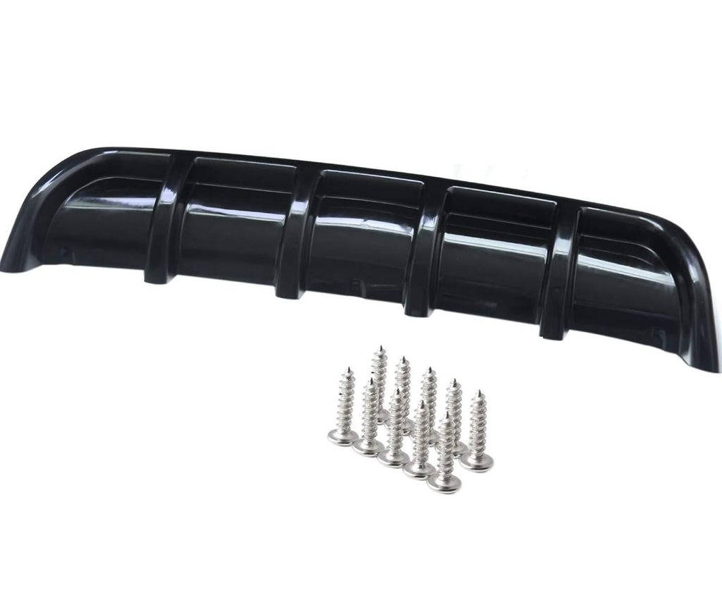 6 Fin Diffuser Rear Bumper Lip 62.5X16X4.5cm car Universal Glossy Black ABS Spoiler 6 Wing Car Spoiler for Protection