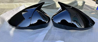 ABS Quality Virtus Batman Side Mirror Cover for VW Black Virtus Mirror Cap 2 PC Rearview Side Mirror Covers Auto Accessories for Car Decoration