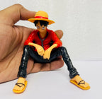 Red Monkey Dluffy Anime Action Figure for Car Dashboard Action Figurine Sitting Character 1 Piece