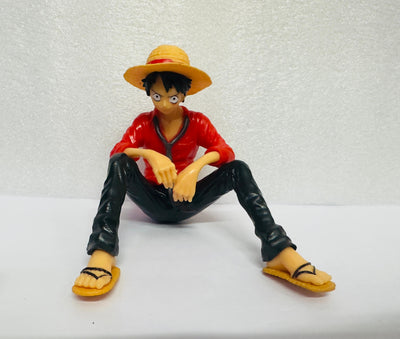 Red Monkey Dluffy Anime Action Figure for Car Dashboard Action Figurine Sitting Character 1 Piece