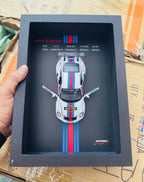 3D Diecast Model Car Frame Diecast Metal Car Interactive Wall Decor with Openable Doors, Pull Back Display Car Auto Accessories