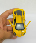 YELLOW Mini Car Model Drifting Car with Self Adhesive Base Alloy Initial Dashboard Decor Sporty Mini Car Model for Decoration