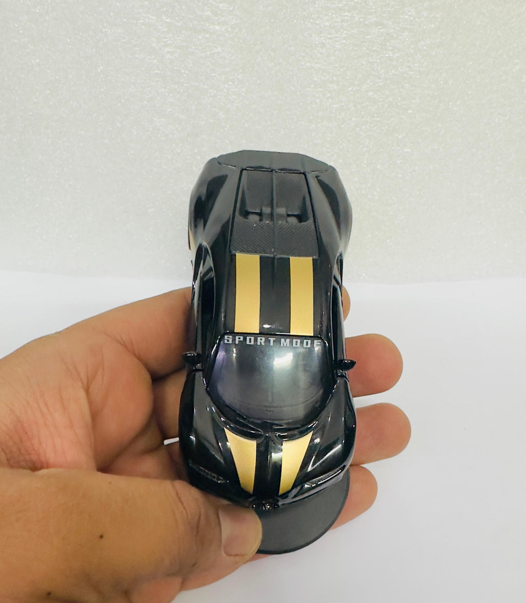 Black Mini Car Model Drifting Car with Self Adhesive Base Alloy Initial Dashboard Decor Sporty Mini Car Model for Decoration