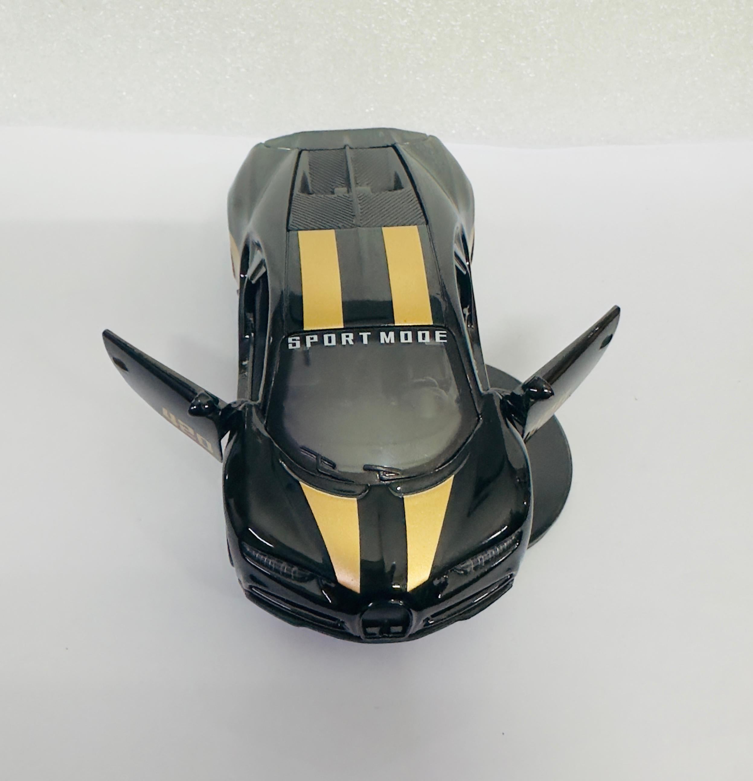 Black Mini Car Model Drifting Car with Self Adhesive Base Alloy Initial Dashboard Decor Sporty Mini Car Model for Decoration