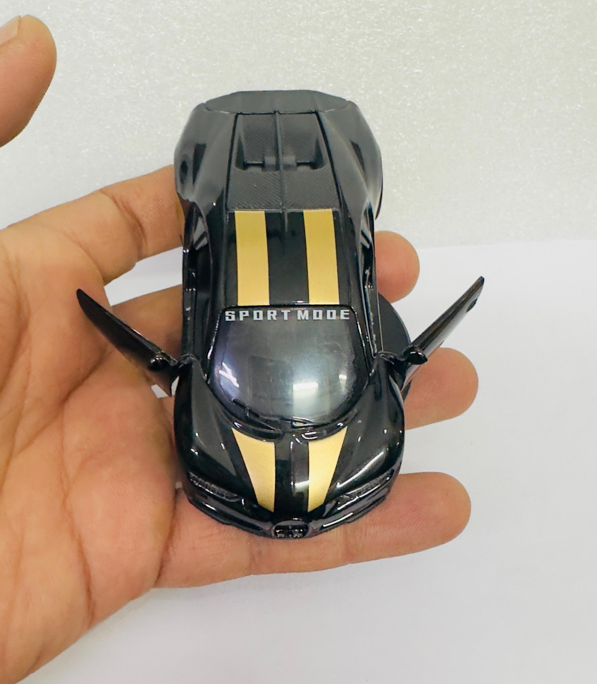 Black Mini Car Model Drifting Car with Self Adhesive Base Alloy Initial Dashboard Decor Sporty Mini Car Model for Decoration