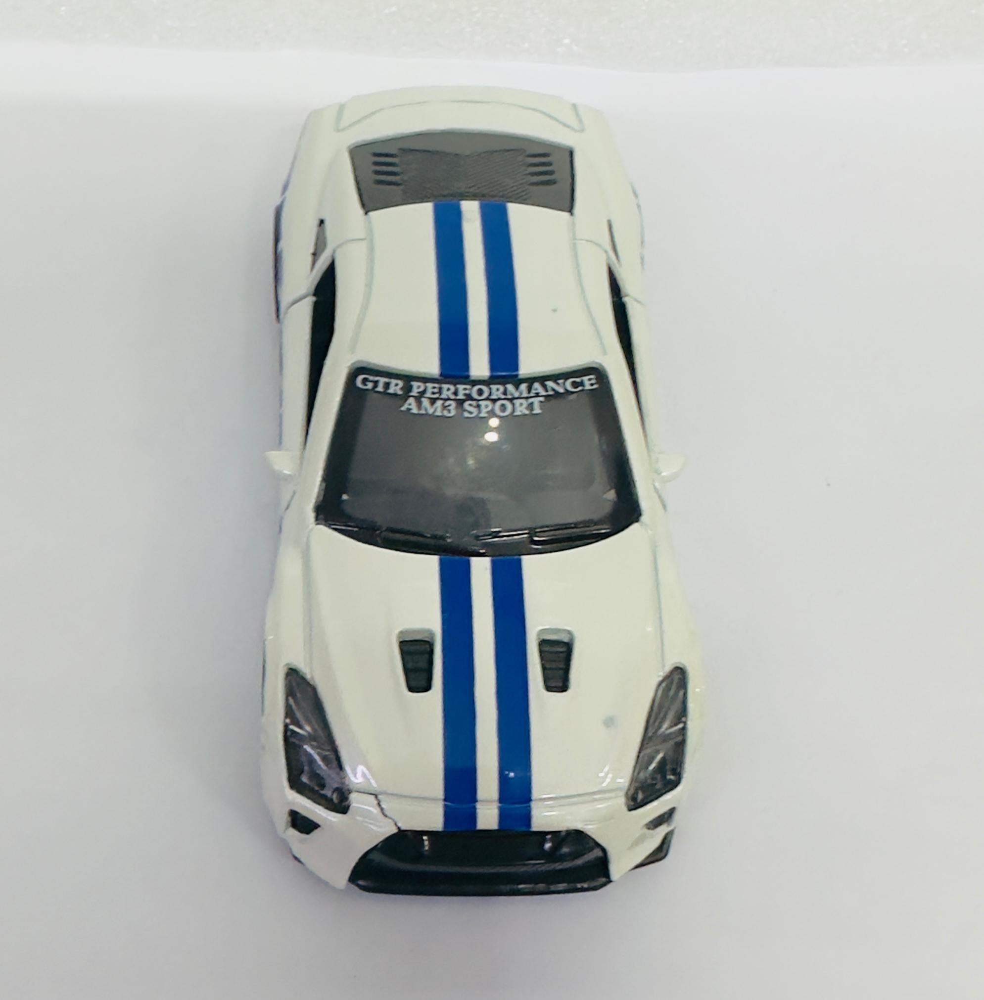 WHITE Mini Car Model Drifting Car with Self Adhesive Base Alloy Initial Dashboard Decor Sporty Mini Car Model for Decoration