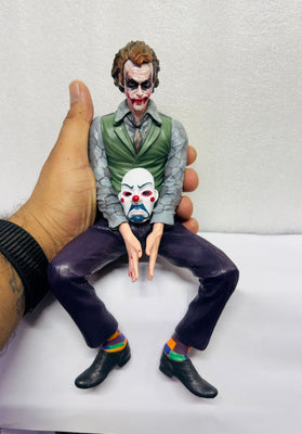 Big Joker Character 24cm Action Figure Sitting Position Car Dashboard Toy Desk Display Comic Villain with Mask Model Statue Universal for Interior Exterior Car Decor Showpiece