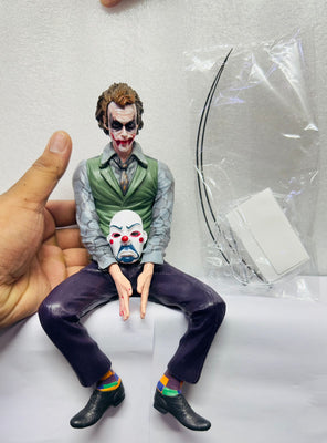 Big Joker Character 24cm Action Figure Sitting Position Car Dashboard Toy Desk Display Comic Villain with Mask Model Statue Universal for Interior Exterior Car Decor Showpiece