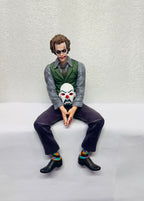 Joker Character 15cm Action Figure Sitting Position Car Dashboard Toy Desk Display Comic Villain with Mask Model Statue for Car Interior Exterior Decor Showpiece