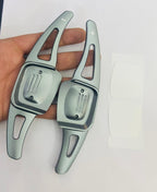 CNC Metal GREY Virtus Paddle Shifter Aluminium Alloy Interior Styling Parts Extensions Compatible with Car VW Virtus Steering Wheel Paddle Shifter Cover.