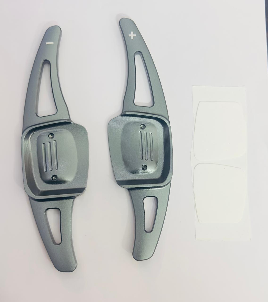 CNC Metal Virtus Paddle Shifter Aluminium Alloy Interior Styling Parts Extensions Compatible with Car VW Virtus Steering Wheel Paddle Shifter Cover.