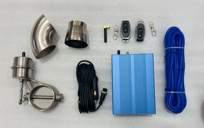 Valvetronic Exhaust 63mm 2.5Inch with Vacuum Pump Valve Cutout Kit with Wireless Remote Control Switch Cut Off Drain for All CAR
