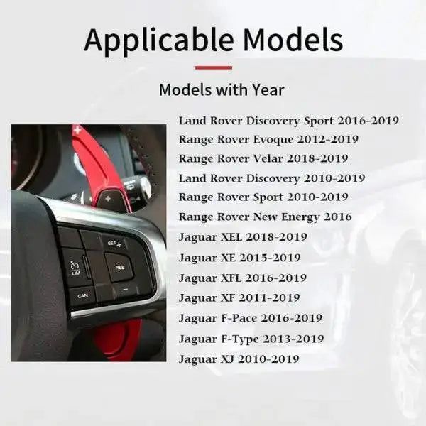 CNC Aluminium Alloy Metal Paddle Shifter Car Interior Styling Extension Parts Car Paddle Shiifter Cover for Decoration Auto Accessories. (Range-Rover Jaguar Paddle Shifter.)