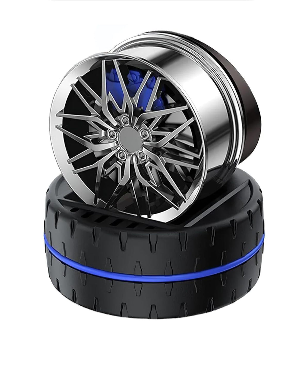 Alloy Solar Automatic Revolving Wheel AC Vent Perfume Car Air Freshener Perfume With Organic Fragrance Environment Friendly