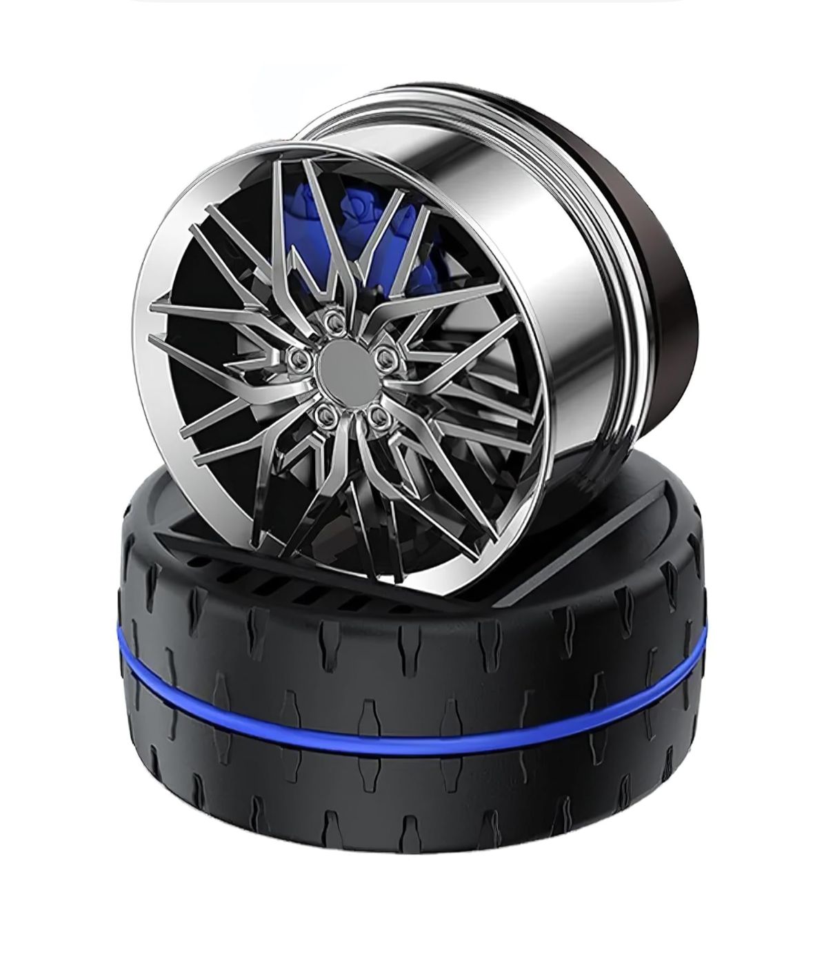 Alloy Solar Automatic Revolving Wheel AC Vent Perfume Car Air Freshener Perfume With Organic Fragrance Environment Friendly