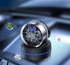 Silver Alloy Solar Automatic Revolving Wheel AC Vent Perfume Car Air Freshener Perfume With Organic Fragrance Environment Friendly
