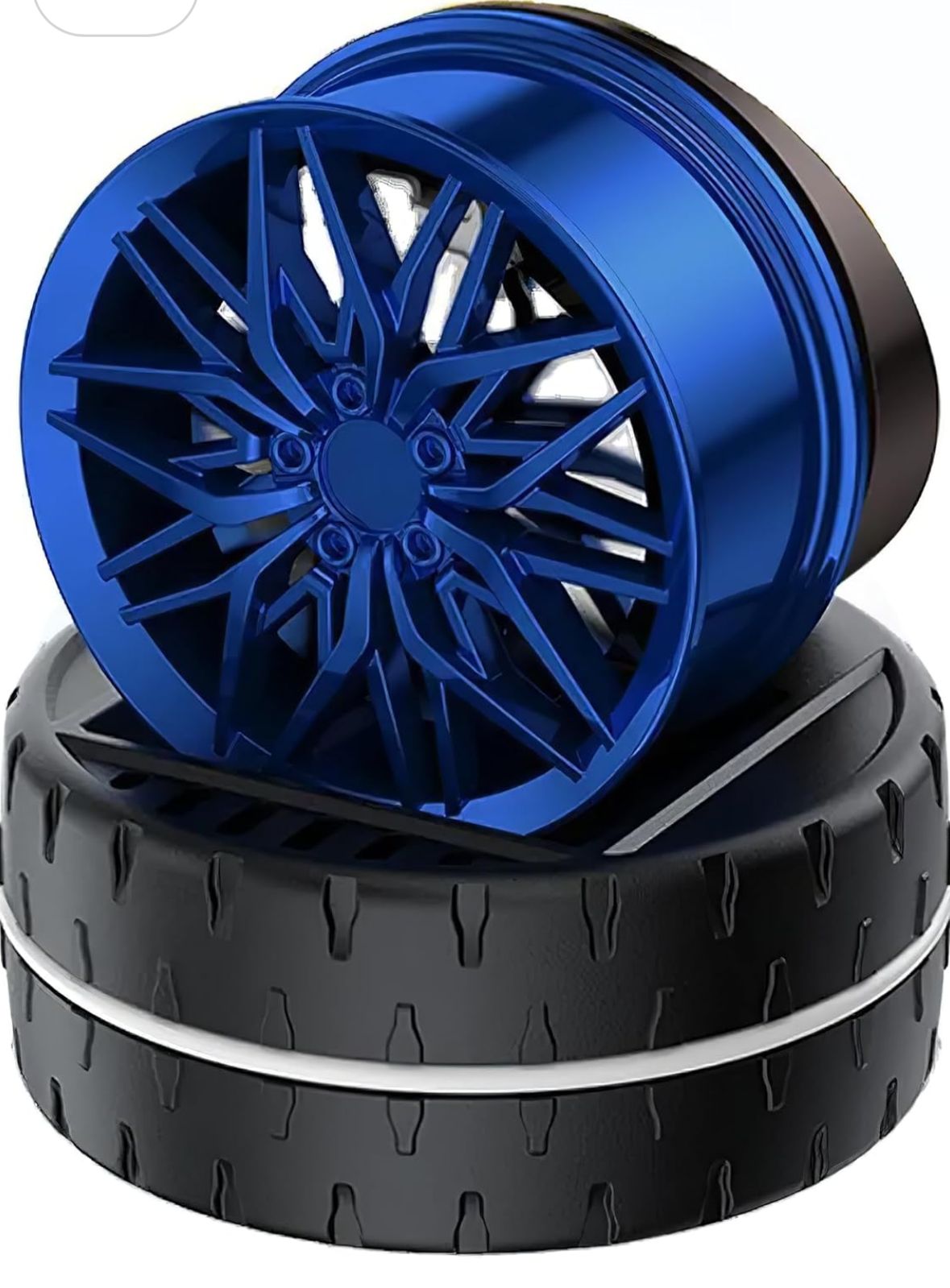 BLUE Alloy Solar Automatic Revolving Wheel AC Vent Perfume Car Air Freshener Perfume With Organic Fragrance Environment Friendly